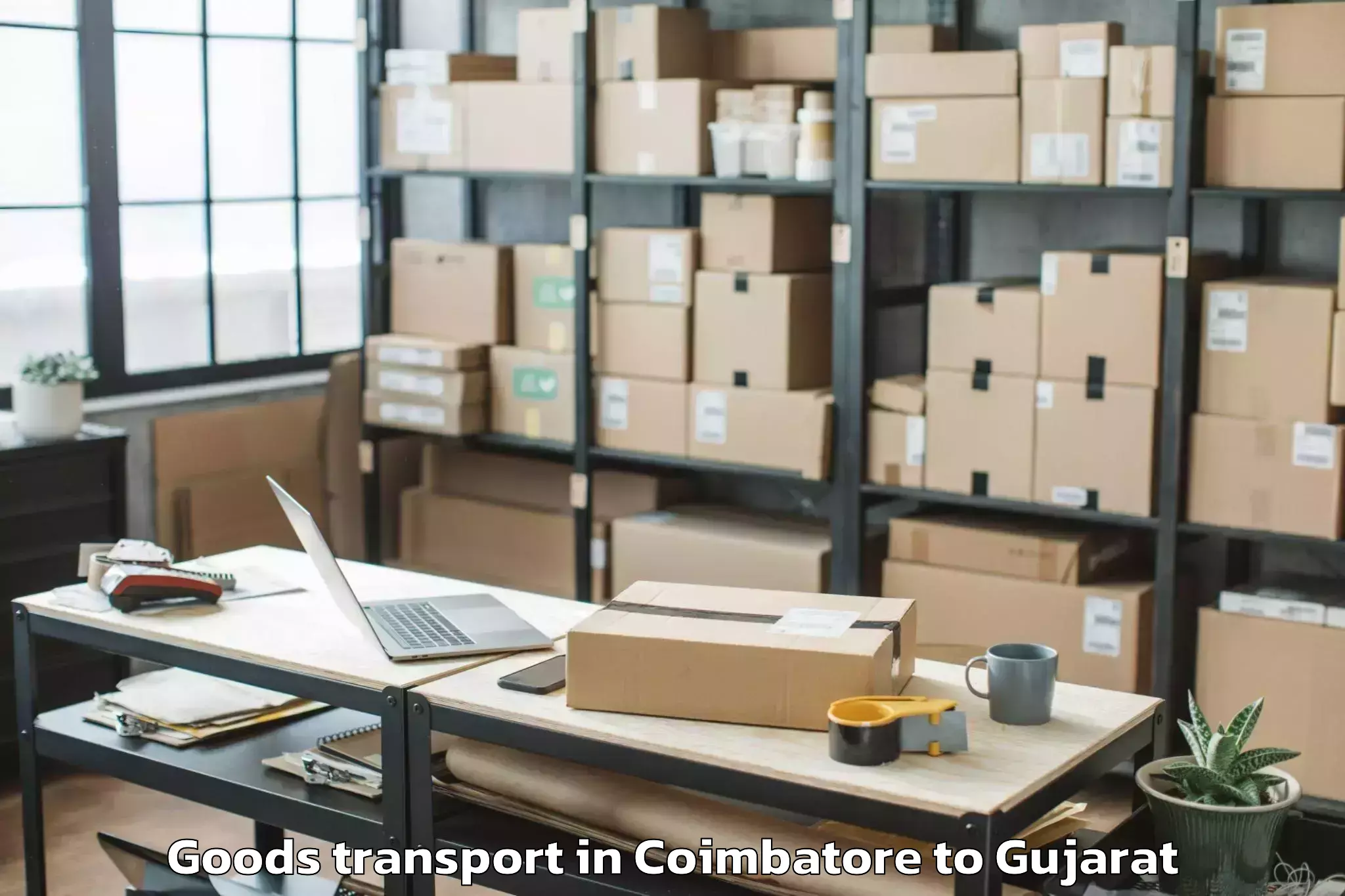 Book Your Coimbatore to Dhandhuka Goods Transport Today